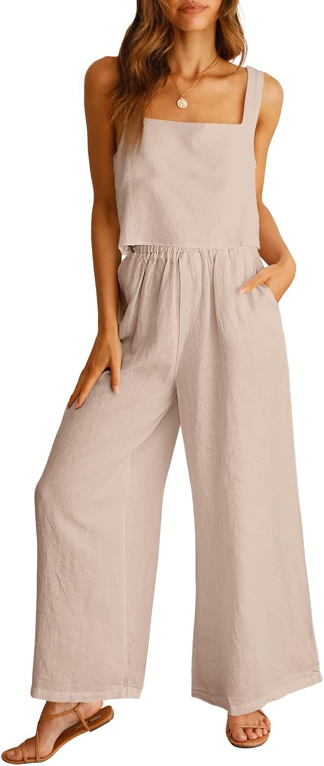 ANRABESS linen two-piece set for Amazon vacation fashion getaway packing