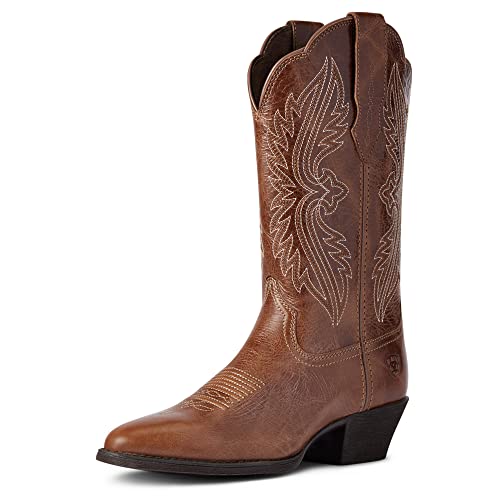 Ariat women's Heritage R Toe StretchFit western boot dark tan