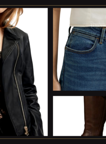 Alexander McQueen Fall 2026 Texas edit product collage — leather, bootcut, boots