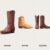 Five women's cowboy boots photographed side by side and labeled by toe: a Lucchese snip toe bootie, a Tecovas round toe boot, a Lucchese roper toe bootie, a Tecovas square toe boot and a Tecovas wide square toe boot