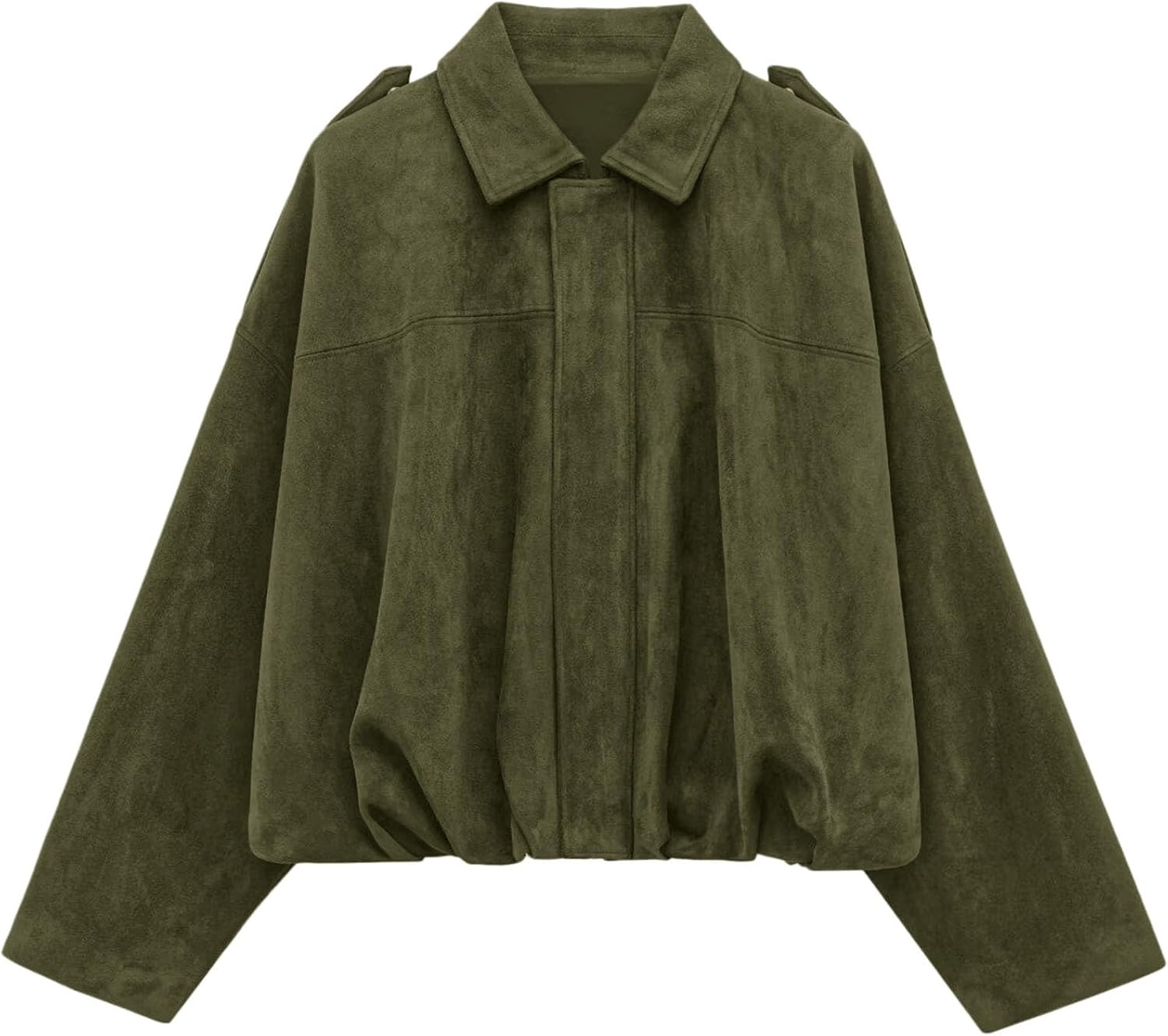 PRETTYGARDEN faux suede cropped western bomber jacket for Texas suede jacket outfit