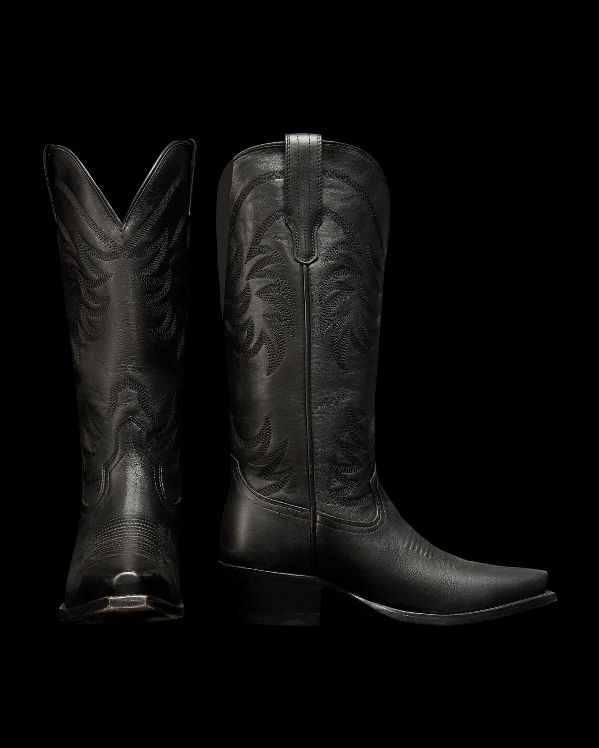 Tecovas The Annie black cowhide snip-toe cowgirl boot