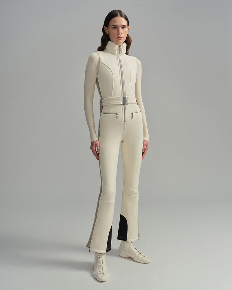 Cordova Hana sleeveless one-piece ski suit in cream